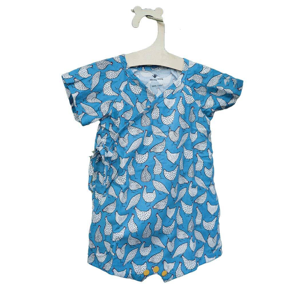 Khay May Wrap-Up Romper L size Blue