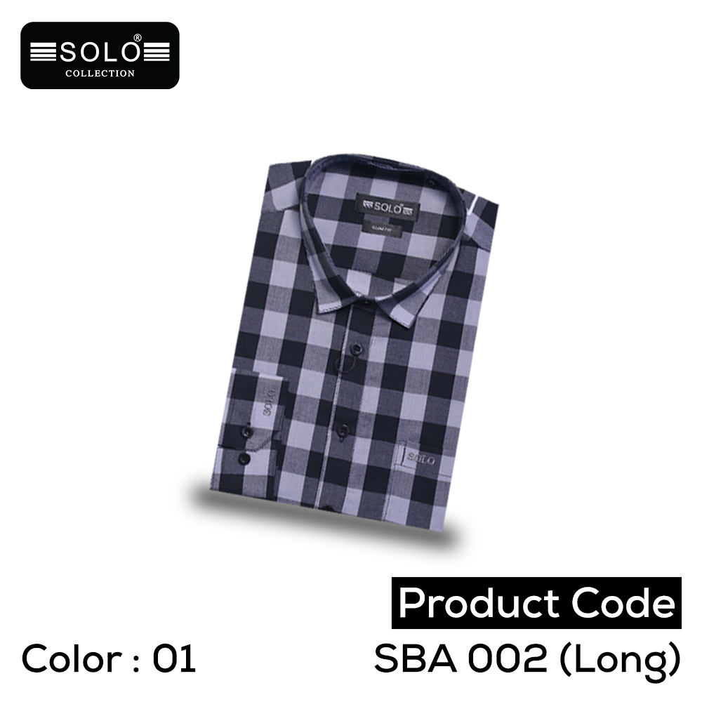 SOLO COLLLECTION SBA 002 (Long) Slim Fit Shirt Large 01