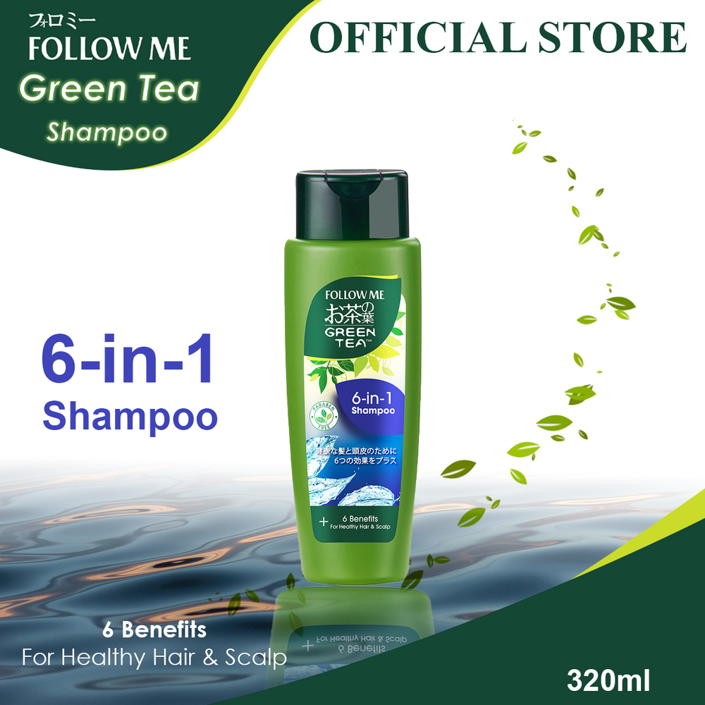 Follow Me Green Tea 6 in 1 Shampoo 320ML (6 Benefits)