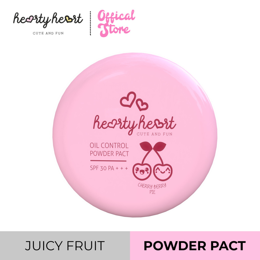 Hearty Heart Juicy Fruits Oil Control Powder Pact SPF 30 PA+++ 4.5G (02 Cherry Berry Pie)