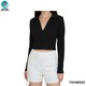 The Ori Women Long Sleeve Top TOHM020 Black Medium
