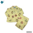 Max & Mia Kid Unisex Cotton Puff Long Sleeve Pajamas Set MM9946 Light Yellow L (7/8yrs)