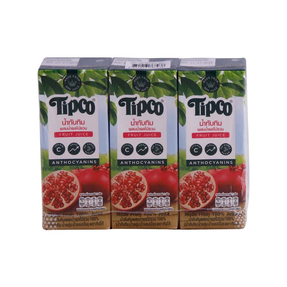 Tipco 100% Fruit Juice Pomegranate 200MLx3PCS
