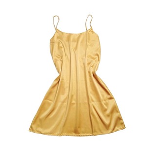 Bambi Lady Silk Night Dress Blue AA0027 Small