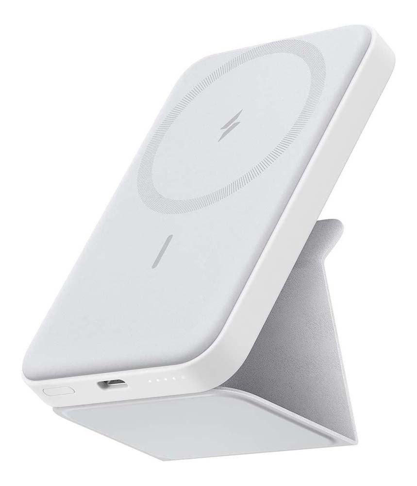 Anker 622 Magnetic Battery MagGo 5000mAh Magnetic Wireless Charger and USB-C  White