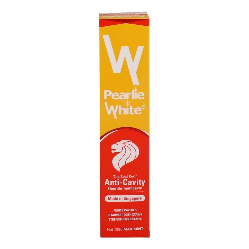 Pearlie White Real Red Anti-Cavity Fluoride Toothpaste 138G