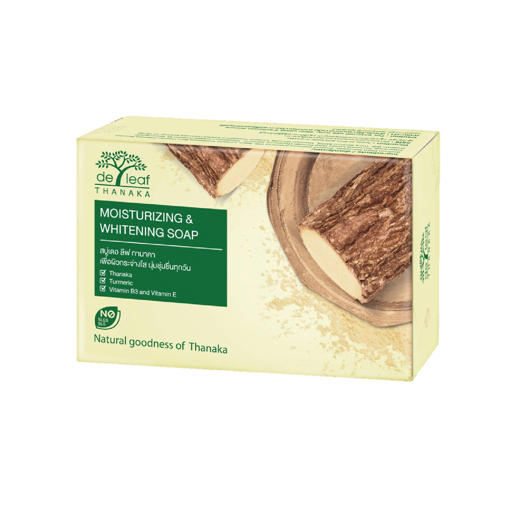 Deleaf Thanaka Moisturizing & Whitening Bar Soap 100G