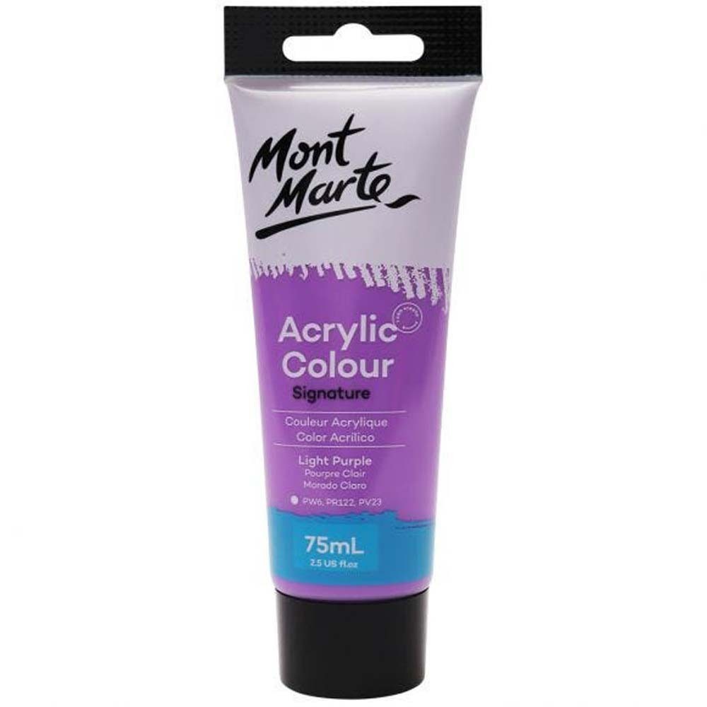 Mont Marte Studio Acrylic Colour Paint 75ML Light Purple