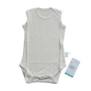 Tiny Cozy Airy Cotton Body Suite (Sleeveless) TC20112M White