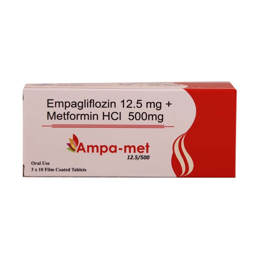 Ampa-met Empagliflozin 12.5MG+Metformin HCI 500MG 3x10 Tablets
