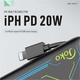 Konfulon J-28 (10000mAh Fast Charging 22.5W Built-in Cable Power Bank) + Lightning Cable Black