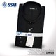 Madarin Collar Shirt Long Sleeve SSM-O-M-L-028 (Midnight Black) Large
