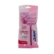 Jaw Razor 3 Blades Disposable 5PCS Pink