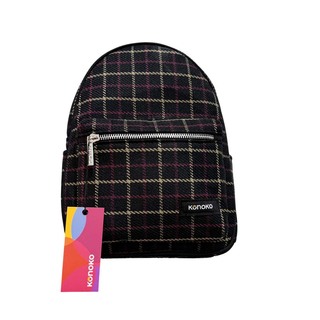 Konoko Cotton Mini Backpack Medium (Black Tweed)