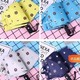 Automatic 3 Fold Teddy Printed Umbrella Blue