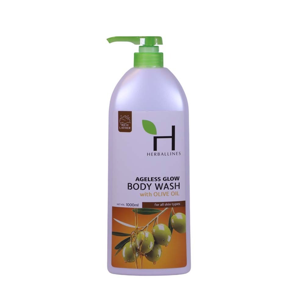 Herballines Skin Moisturizing Body Shower 1000ML (Olive Oil)