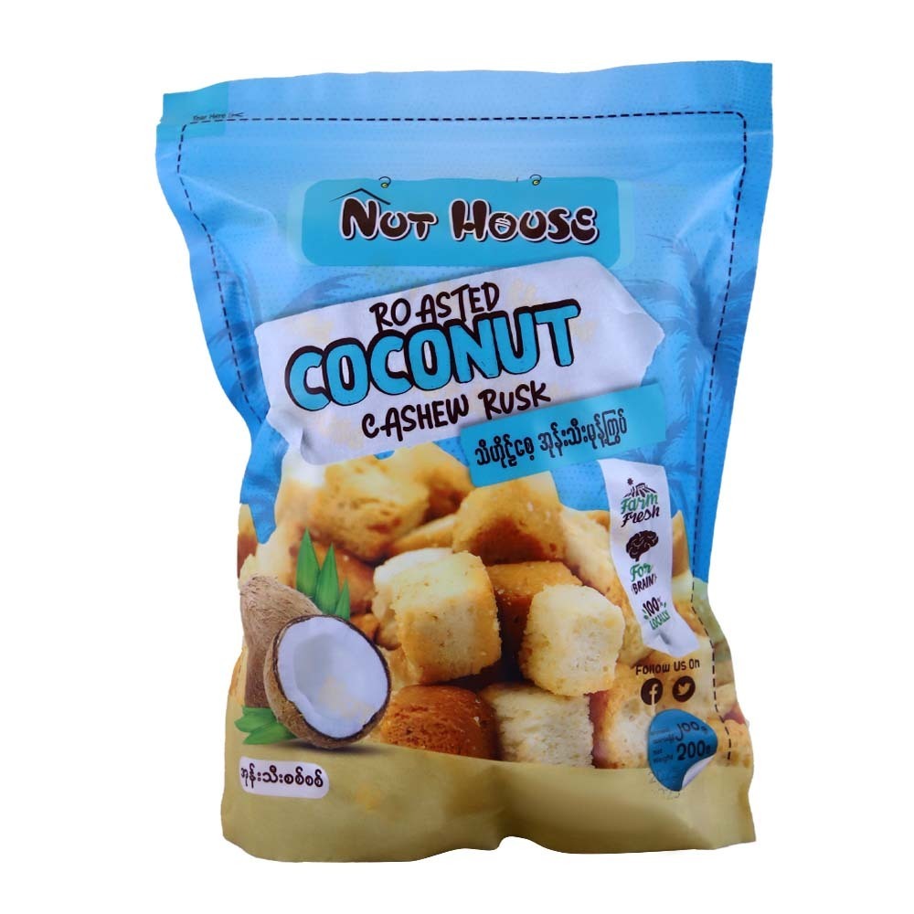 Nut House Roasted Coconut Cashew Rusk 200G