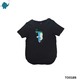 Max & Mia Unisex Printed T-Shirt TO018B Black (7-8 Years)
