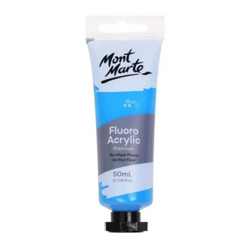 Mont Marte Fluoro Acrylic Paint Premium 50ML Blue