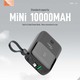 Konfulon J-24 (10000mAh Fast Charging 22.5W Built-in Cable Power Bank) Black