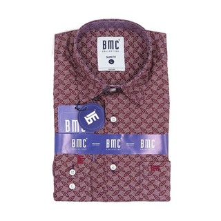 BMC Slimfit Shirts Long Sleeve 1330057 (Design-3) Large