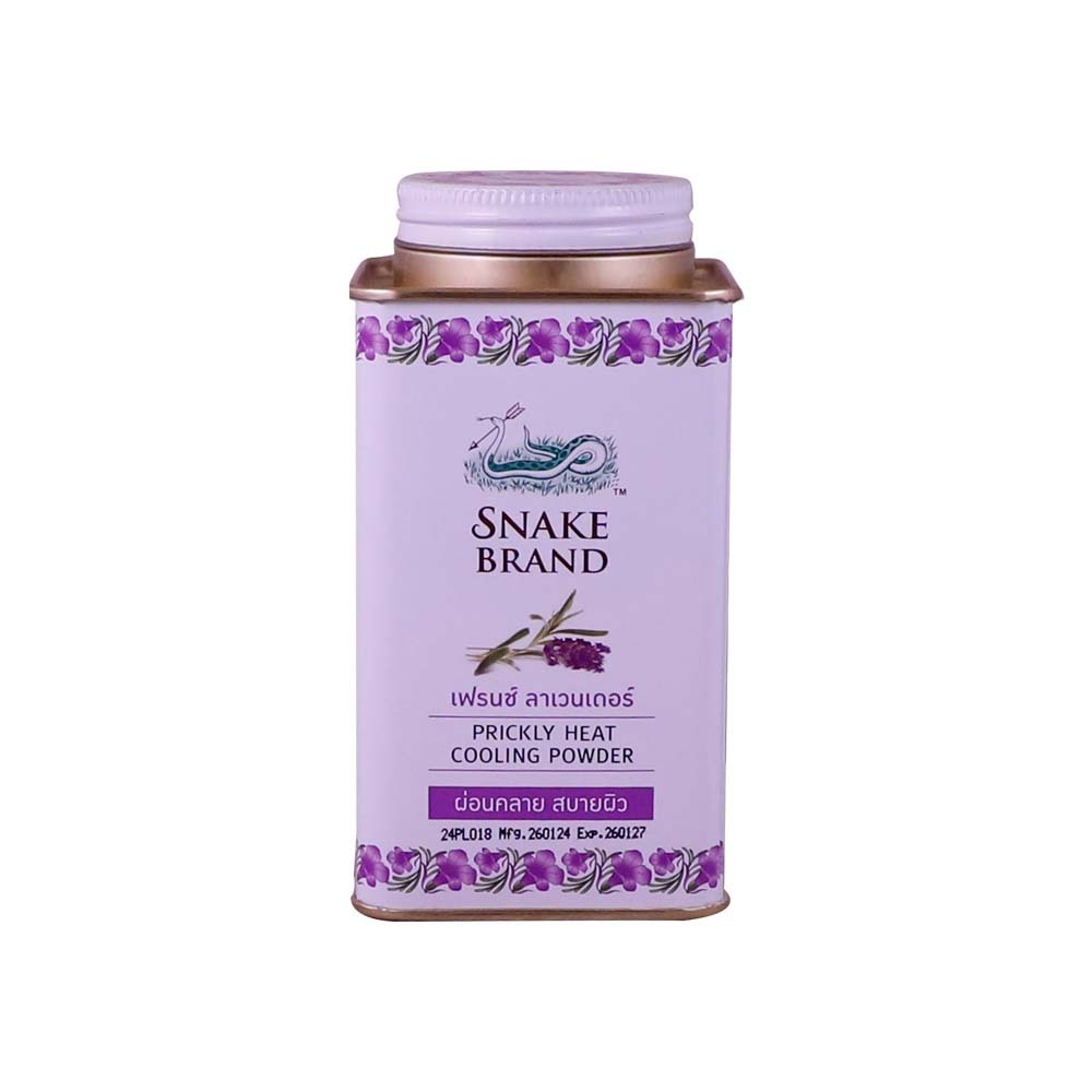 Snake Brand French Lavender Prickly Heat Cooling Powder 150G