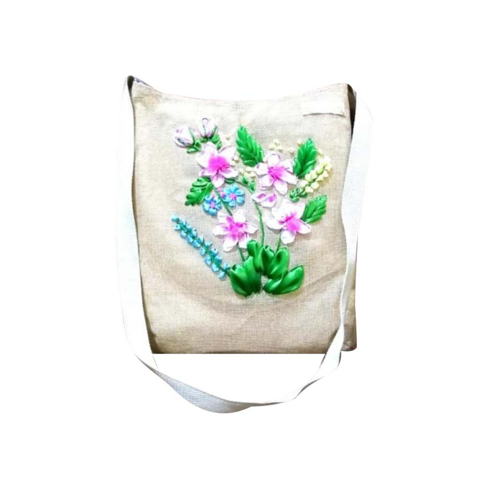 90s Belle Jute But Cute Shoulder Bag Lovely Orchid Code No.048