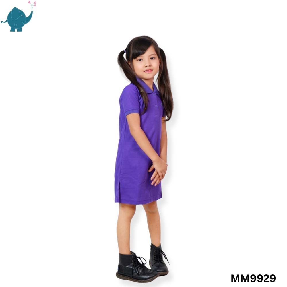 Max & Mia Kids Girl Polo Dress MM9929 Purple Medium