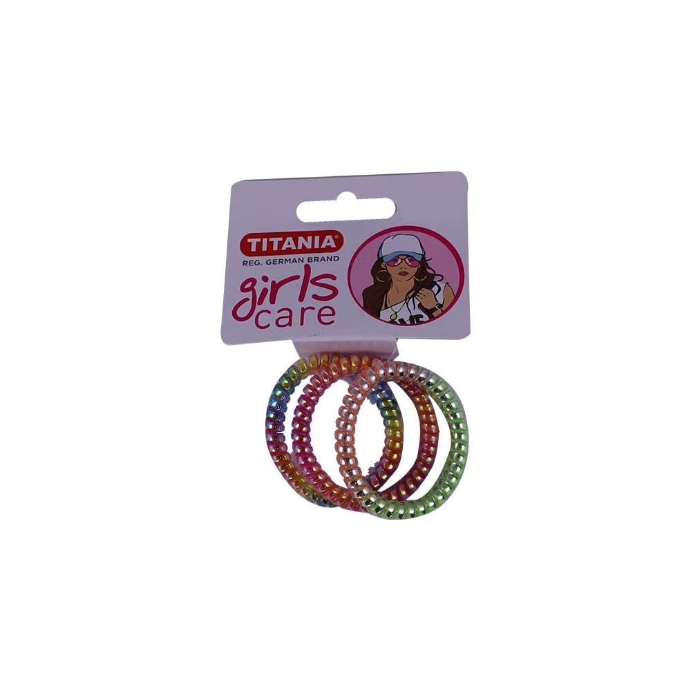 Titania Anti Ziep Rainbow Elastics Hair Band 3PCS No.7979S