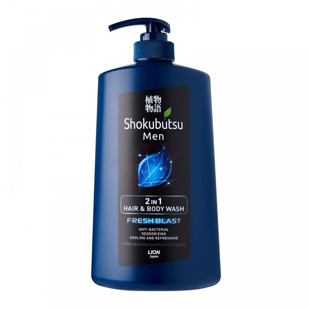 Shokubutsu Men 2 in 1 Hair & Body Wash 850ML (Fresh Blast)