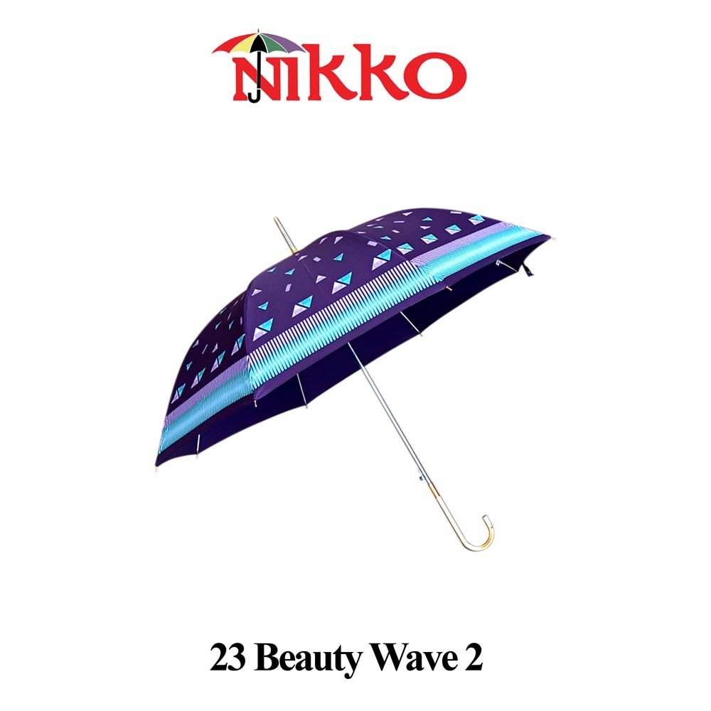 Nikko Umbrella 23Inches ရွှေရိုး Beauty Wave -2 (ခရမ်းရင့်ရောင်)