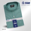 Madarin Collar Shirt Short Sleeve Over (Emerald Gray) SSM-O-P-S-074
