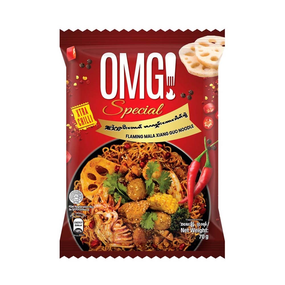 Mamee OMG Instant Mala Xiang Guo Noodle 70G