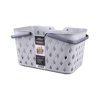Plastic Storage Baskets with Handles Blue