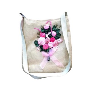 90s Belle Jute But Cute Shoulder Bag Rounder Purple Code No.048