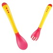 Youman Temperature Change Spoon And Fork Set (0 Months+) Red