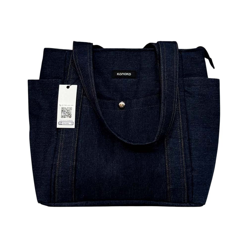 Konoko Canvas Tote Bag Medium (Black)