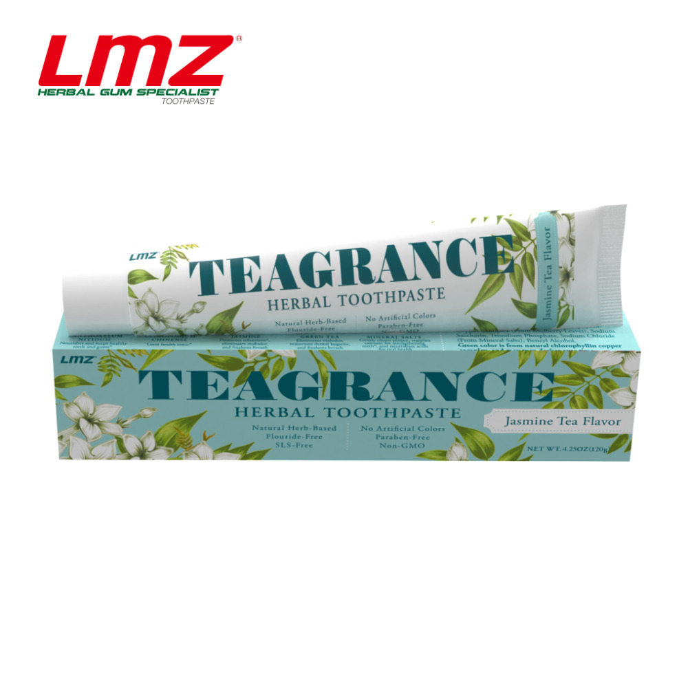 LMZ Teagrance Jasmine Tea Flavor Herbal Toothpaste 170G (Blue) LMZ-00006