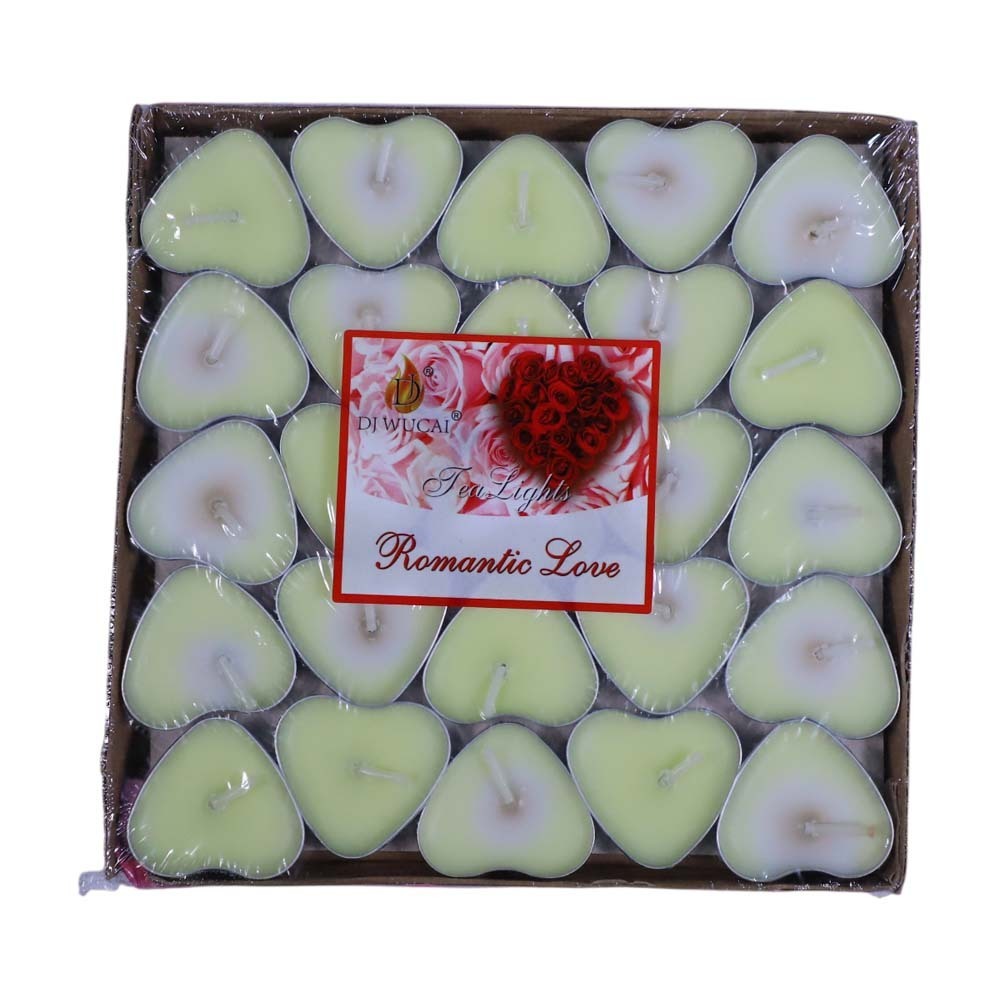 Uncle Gyi Heart Shaped Tea Light Candles Set (25PCS x 1Box) CL-2