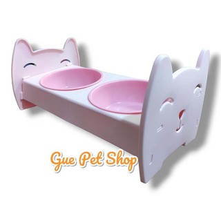 Gue Pet Cat Bowl With Stand Green