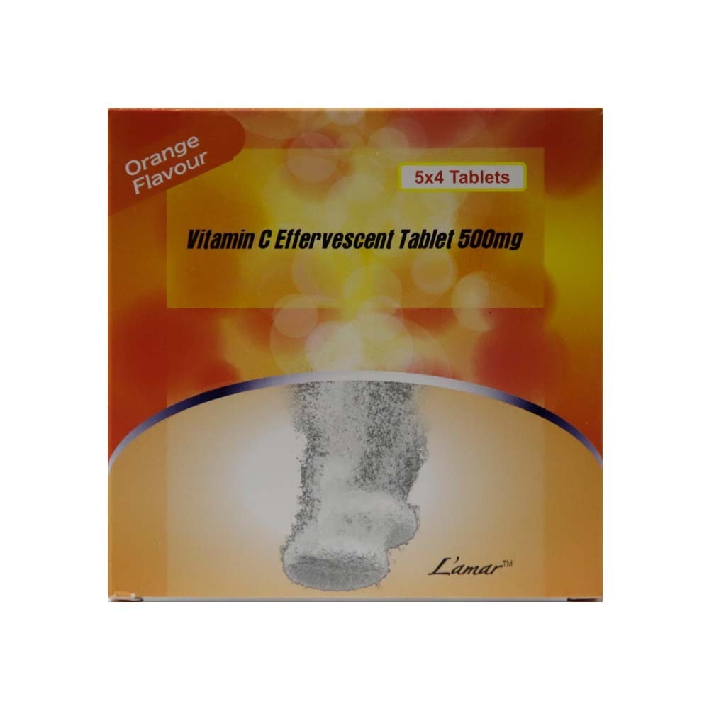 Lamar Vita-C Effervescent Tablet 500MG 4PCS x 5
