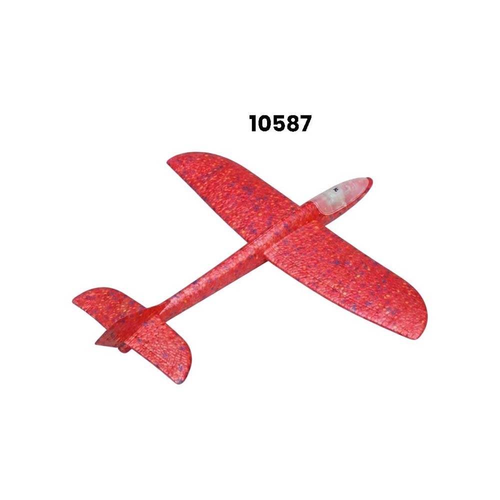 Baby Cele LED Foam Airplane Glider Toy 10587 (Red)