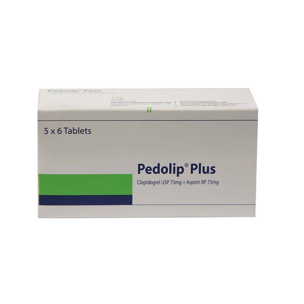 Pedolip Plus Clopidogrel & Aspirin 6PCS x 5
