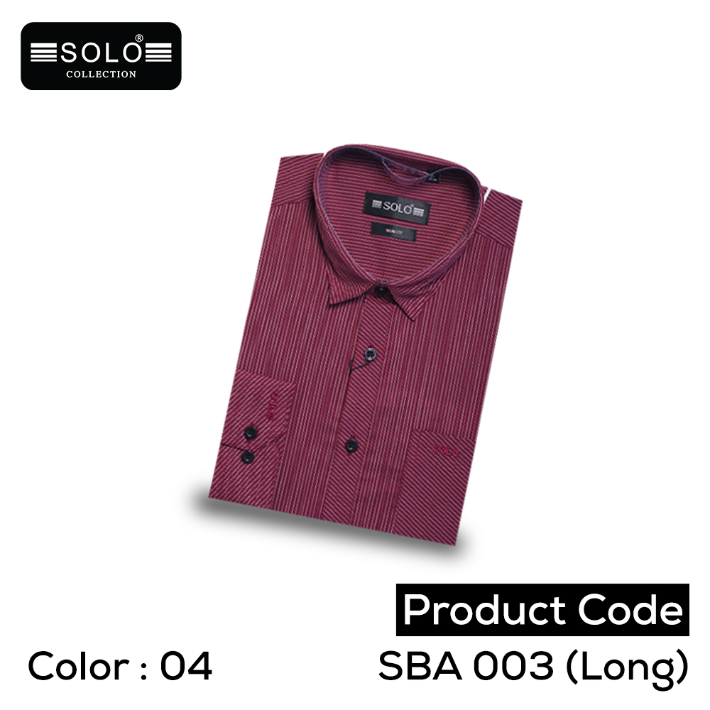SOLO COLLLECTION SBA 003 (Long) Slim Fit Shirt Medium 04