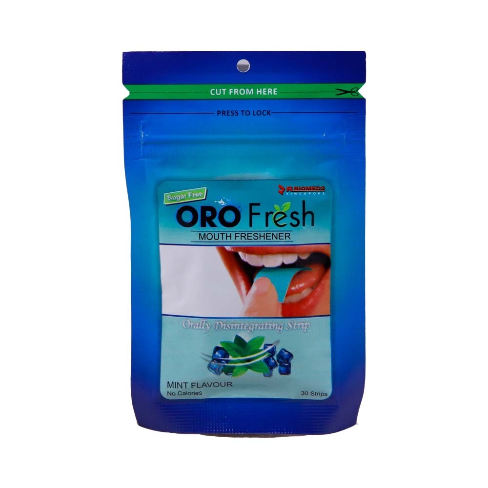 Oro Fresh Mounth Freshener Lozenges Mint Sugerf 8G
