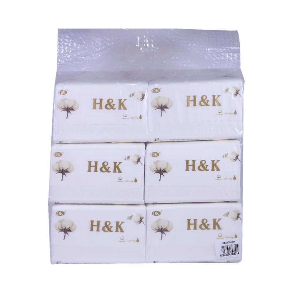 H & K Facial Tissue 4Ply 460Sheets x 6
