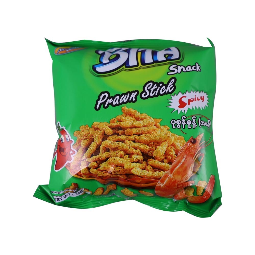 Mr Snack Bita Prawn Stick Spicy 30G