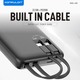 Konfulon A38Q (10000mAh Fast Charging 22.5W Built-in Cable Power Bank) Black