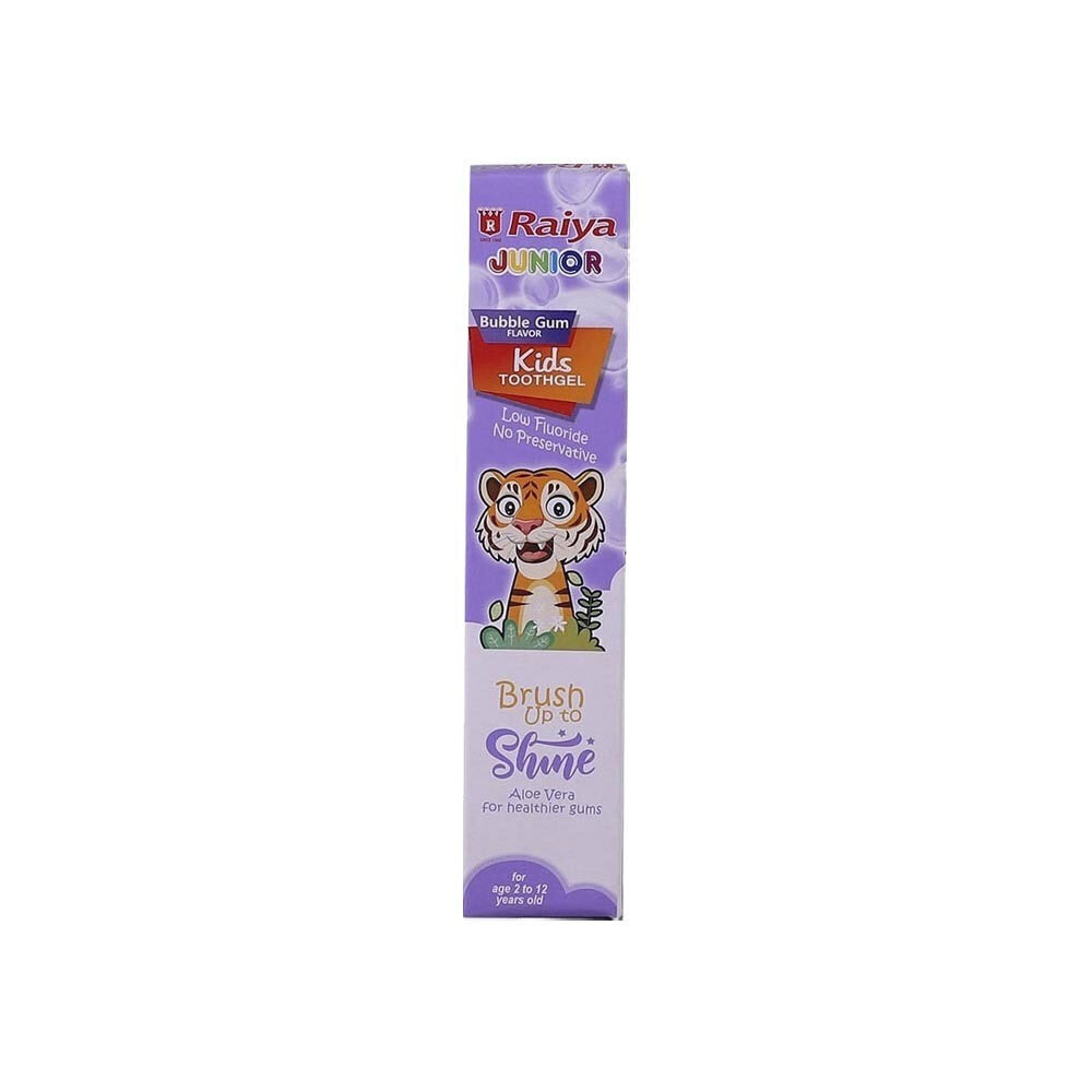 Raiya Junior Bubble Gum Kids Toothpaste 50G (2-12 Years)