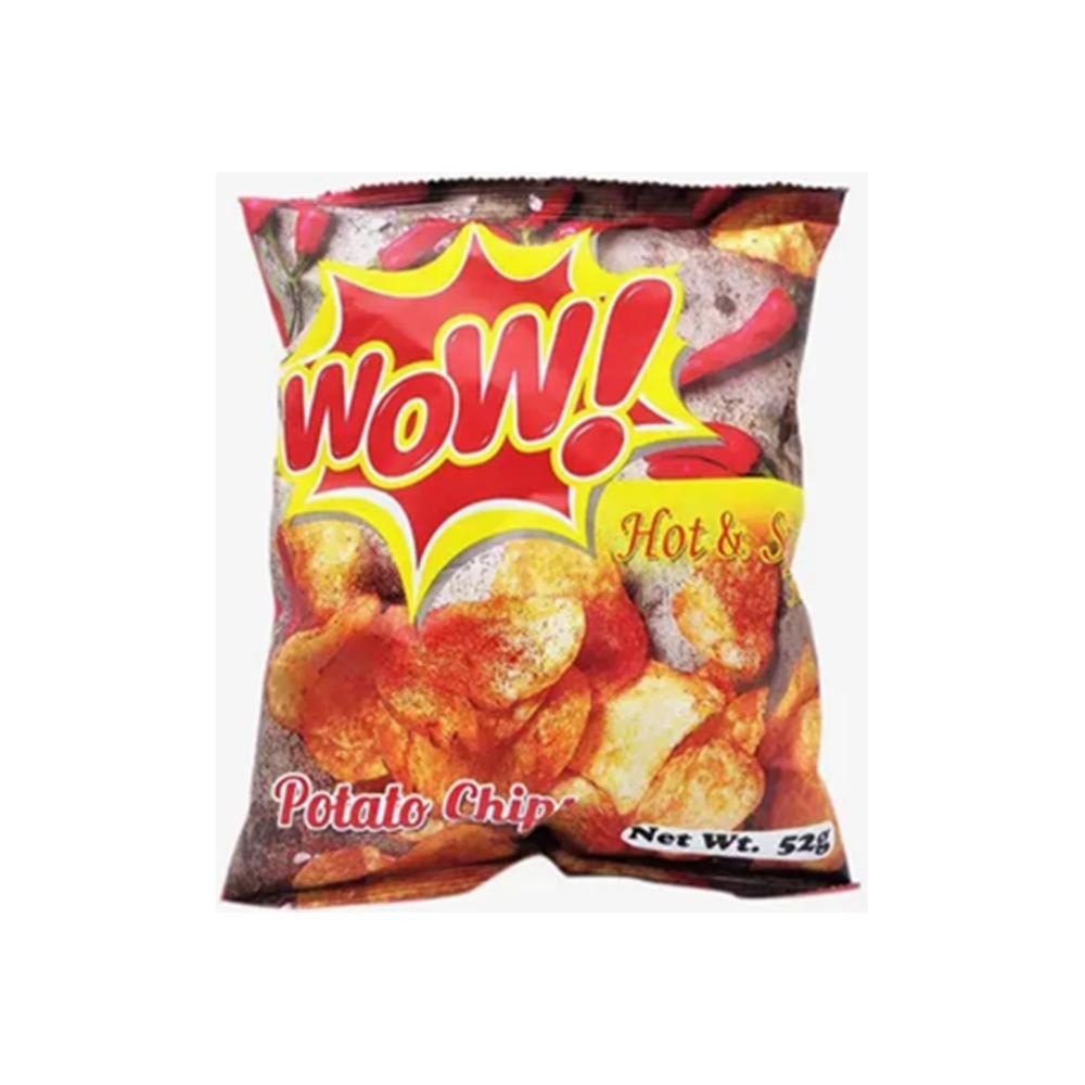 Wow Fried Potato Chips Hot & Spicy 52G